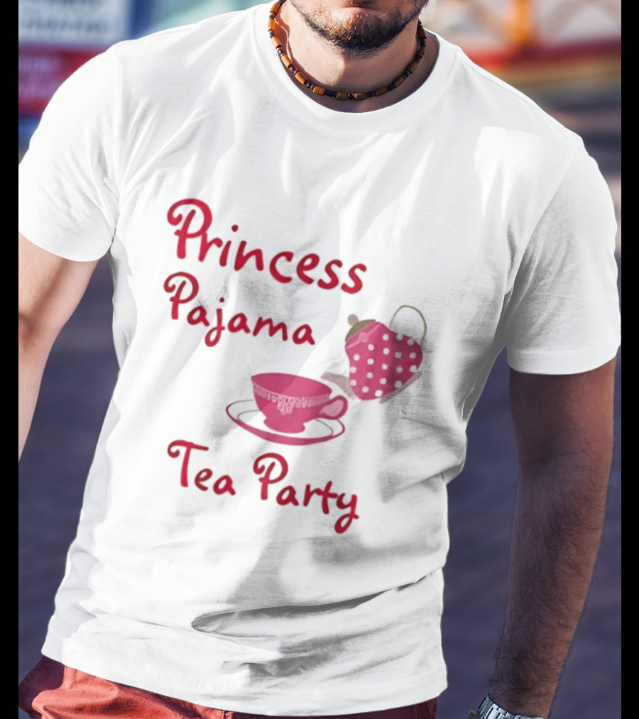Princess Pajama Tea Party Pink Tea Set T-Shirt
