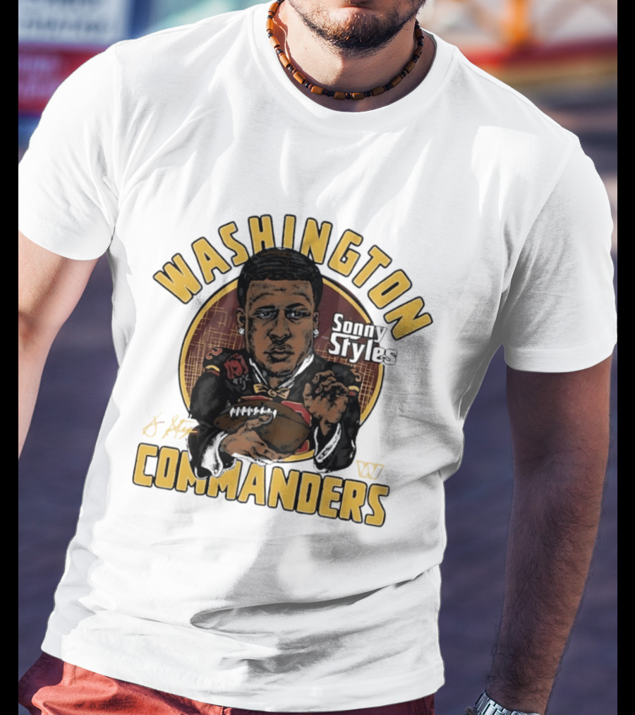 Washington Commanders Sonny Styles Classic Caricature T-Shirt