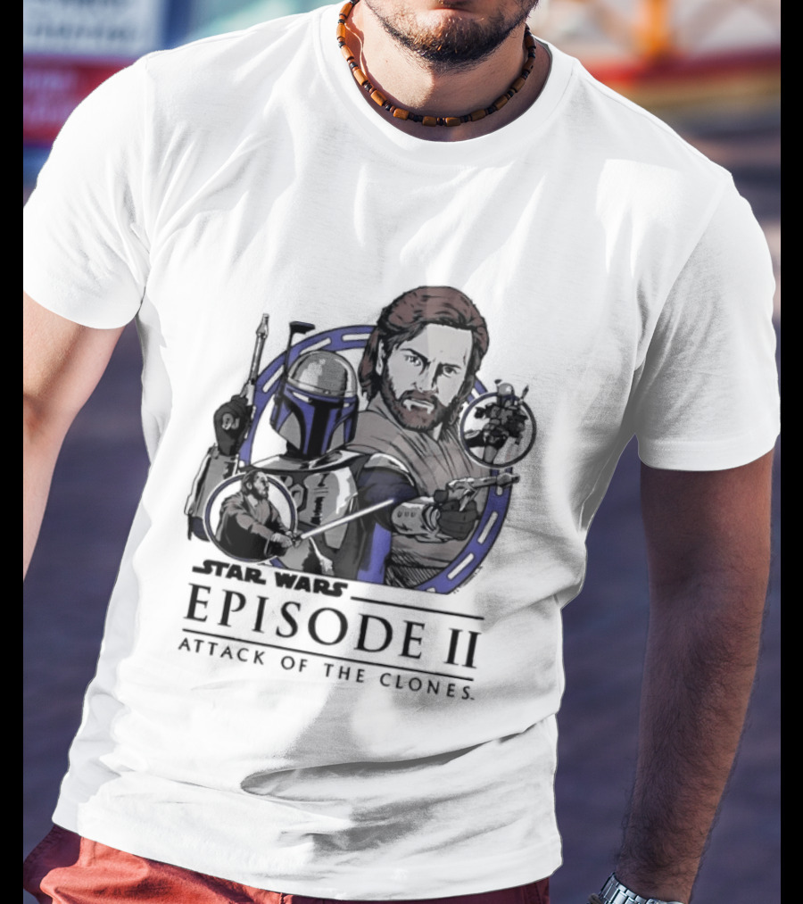 Star Wars Episode II Attack Of The Clones Kamino Battle Scene T-Shirt
