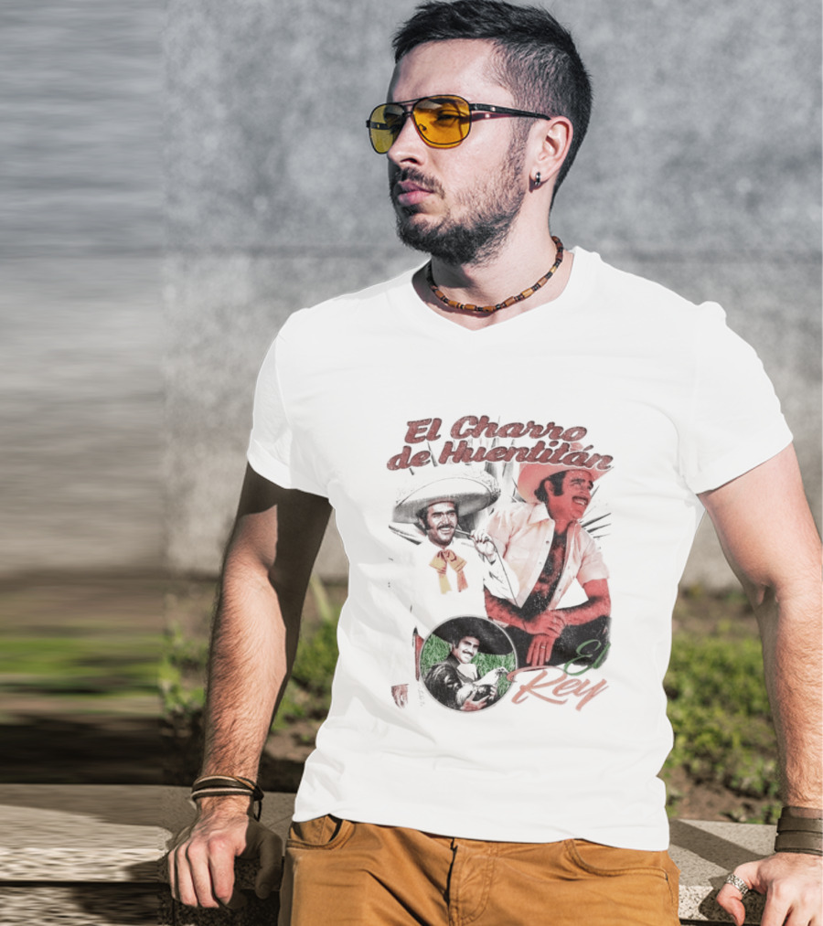 Vicente Fernandez El Charro De Huentitan El Rey Iconic Ranchera Style Mexican Music Legend T-Shirt
