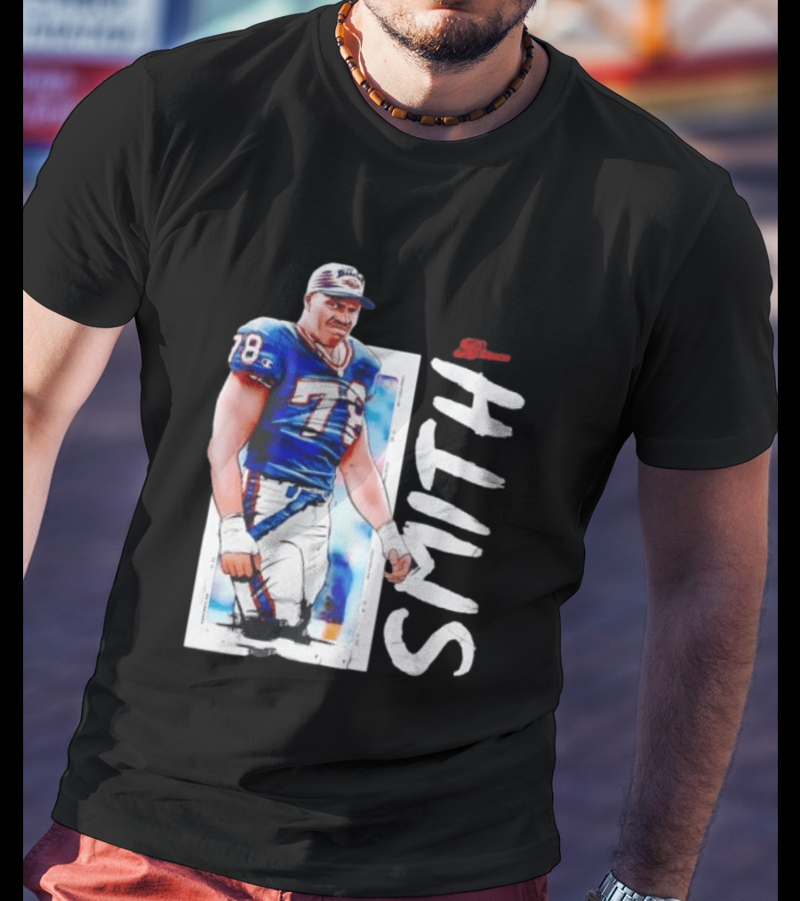 Buffalo Bills Bruce Smith 78 Sack Man NFL Legends T-Shirt