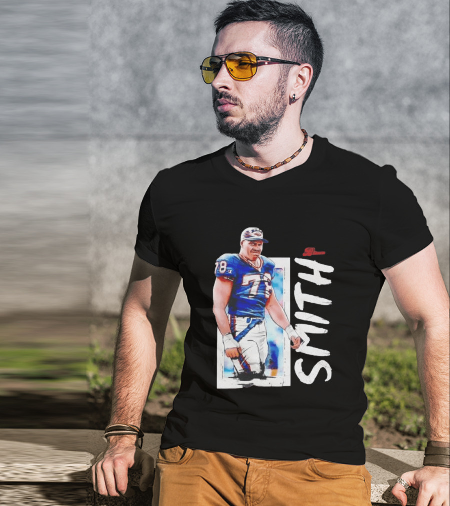 Buffalo Bills Bruce Smith 78 Sack Man NFL Legends T-Shirt