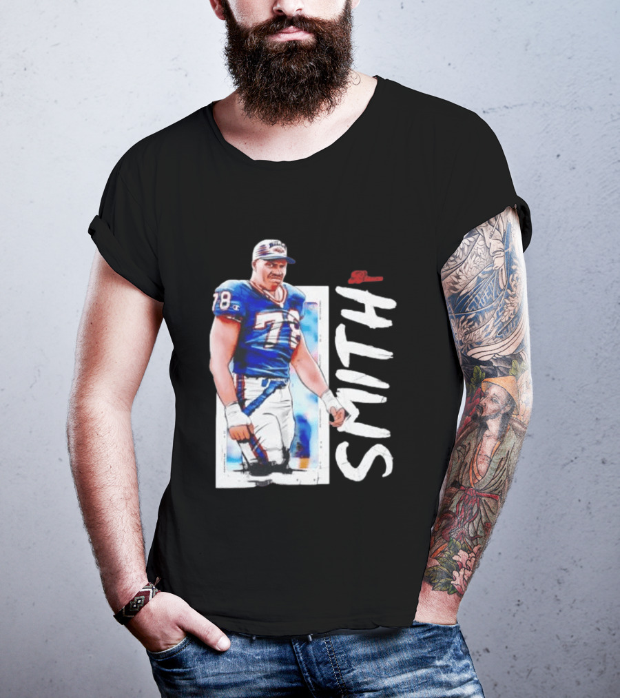 Buffalo Bills Bruce Smith 78 Sack Man NFL Legends T-Shirt