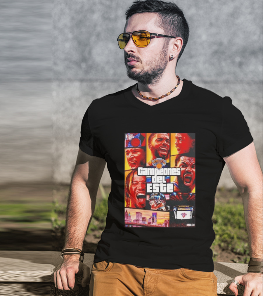 New York Knicks Campeones Del Este NBA Playoff Celebration T-Shirt