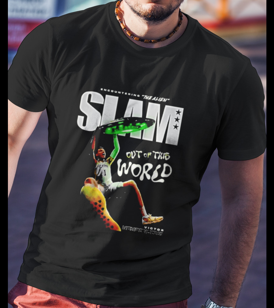 Encountering The Alien Slam Out Of This World Victor Wembanyama T-Shirt