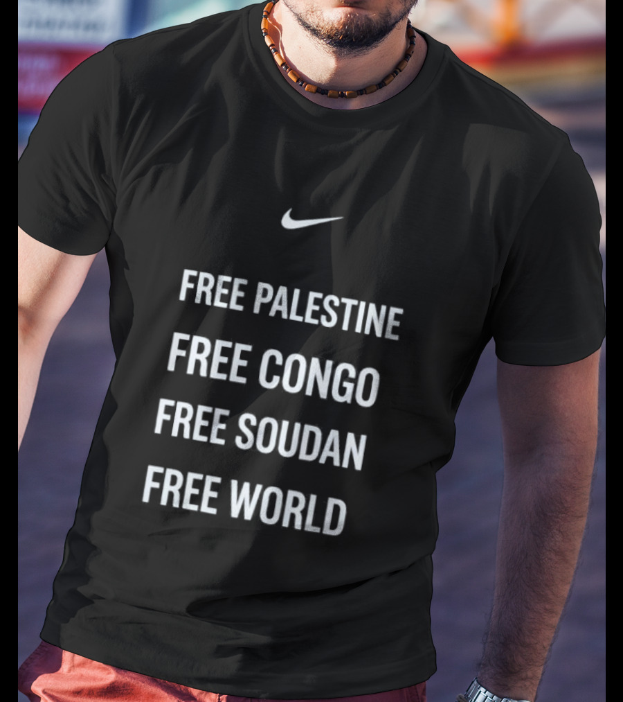 Nike Inspired Free Palestine Free Congo Free Sudan Free World T-Shirt