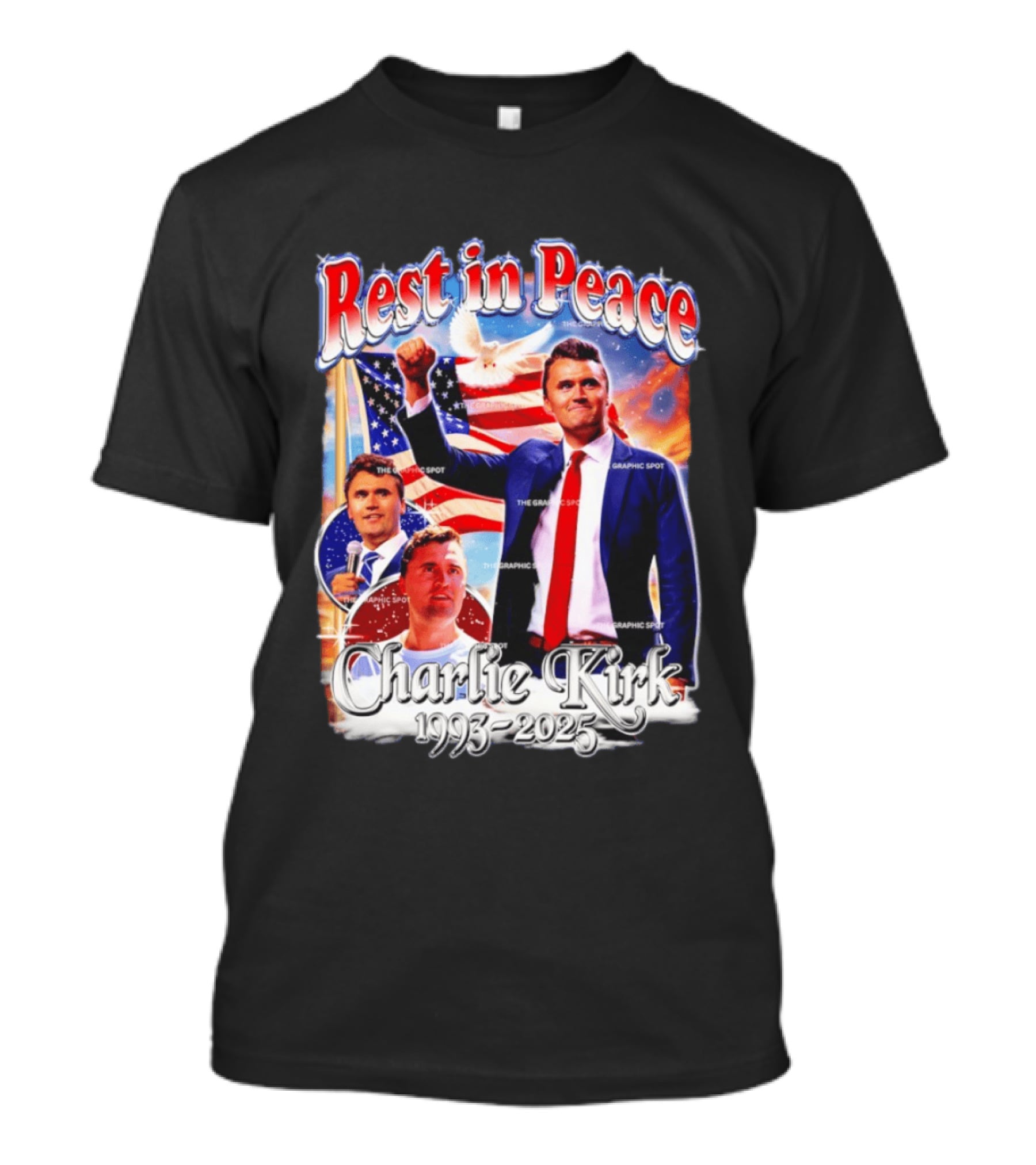 RIP Charlie Kirk Rest In Peace Memorial 1993 2025 T-Shirt