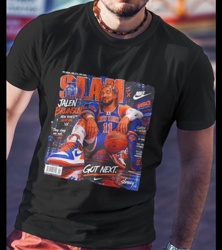 SLAM Jalen Brunson New York Knicks Nike X MSG Got Next T-Shirt