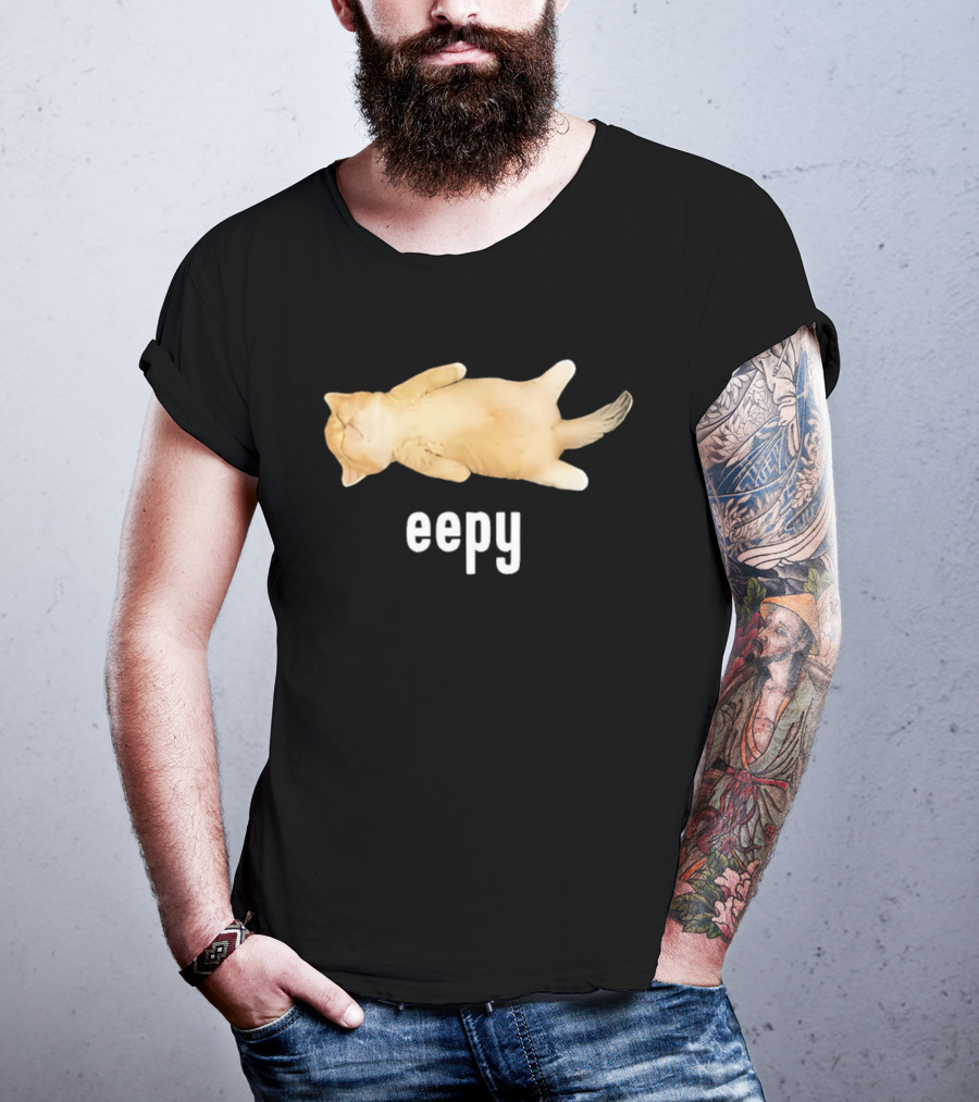 Eepy Sleeping Orange Kitten Cat Meme T-Shirt