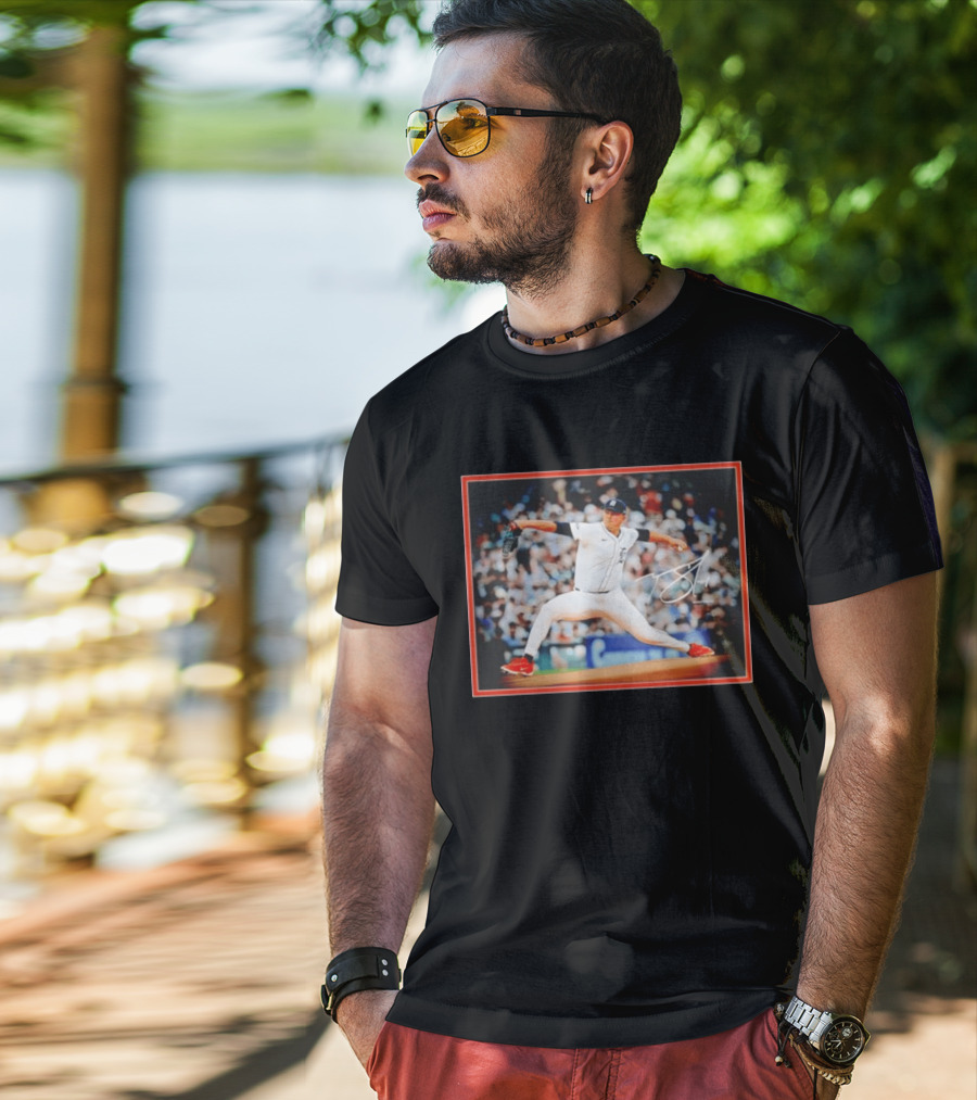 Tarik Skubal Detroit Tigers Pitcher Action Pose MLB Player 2026 Spotlight T-Shirt