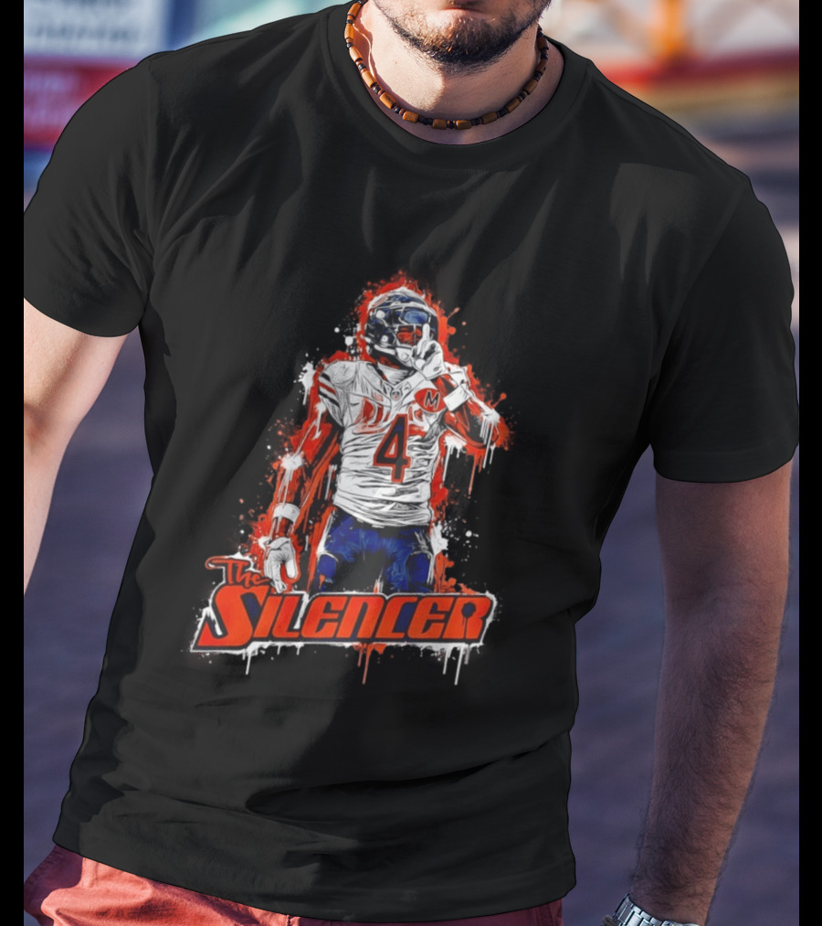 The Silencer D'Andre Swift Chicago Bears Football 2026 Official Merchandise T-Shirt