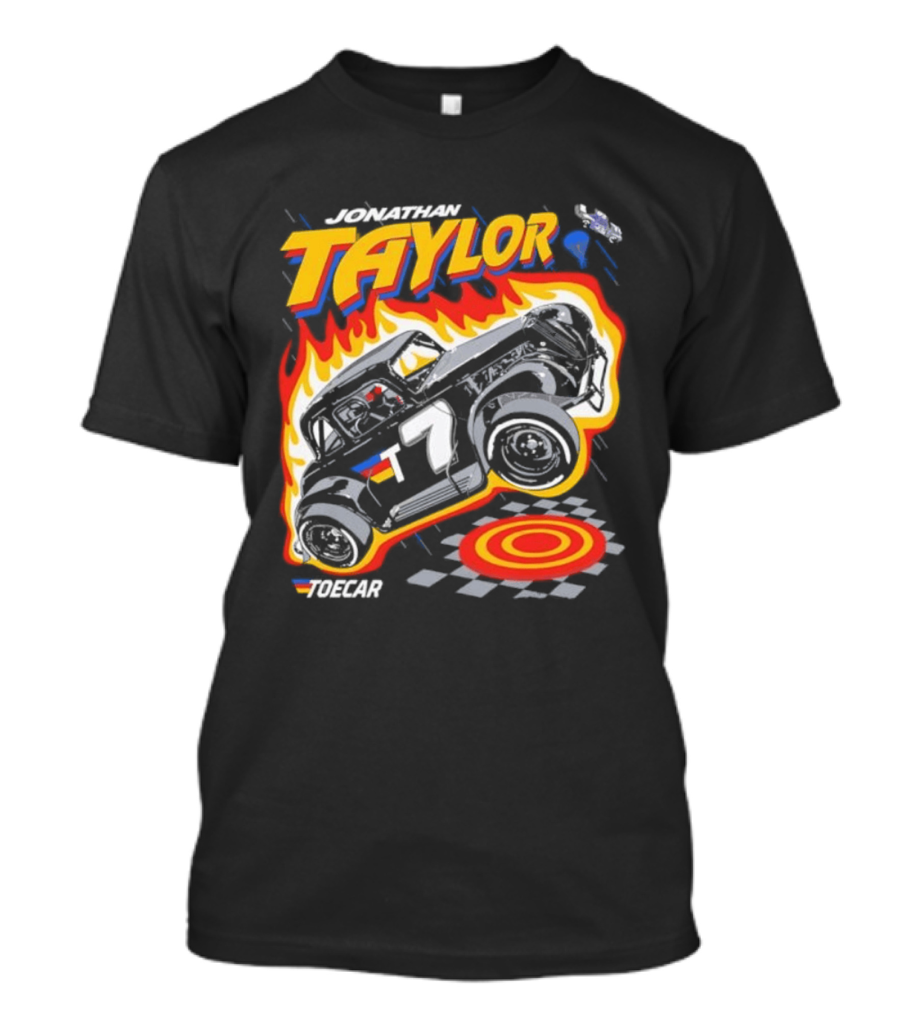 Jonathan Taylor Legend Modified Race Car Flames T-Shirt