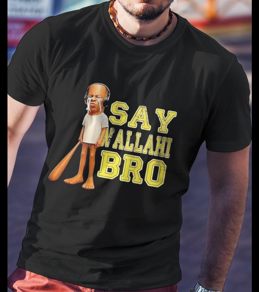 Tyler The Creator Say Wallahi Bro Baseball Bat T-Shirt