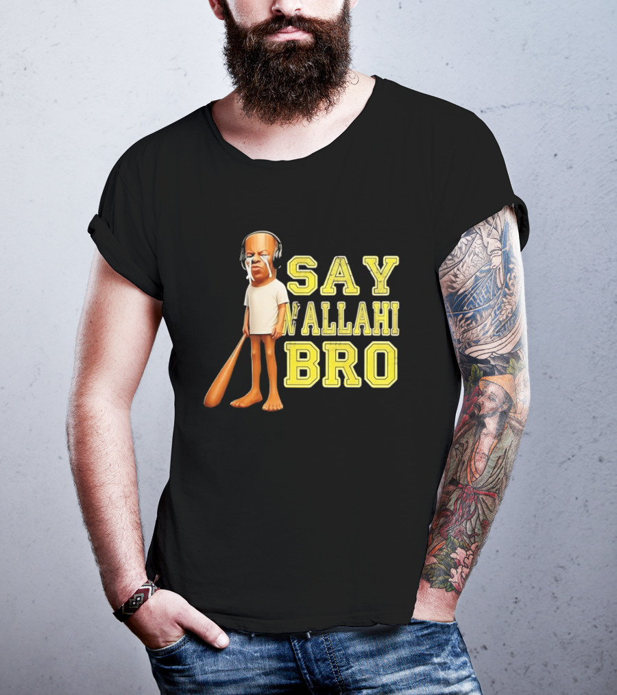 Tyler The Creator Say Wallahi Bro Baseball Bat T-Shirt