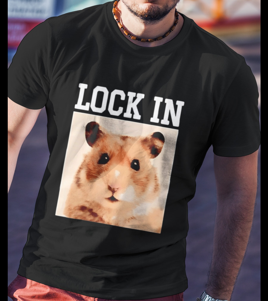 LOCK IN Hamster Cute Adorable Pet Animal T-Shirt