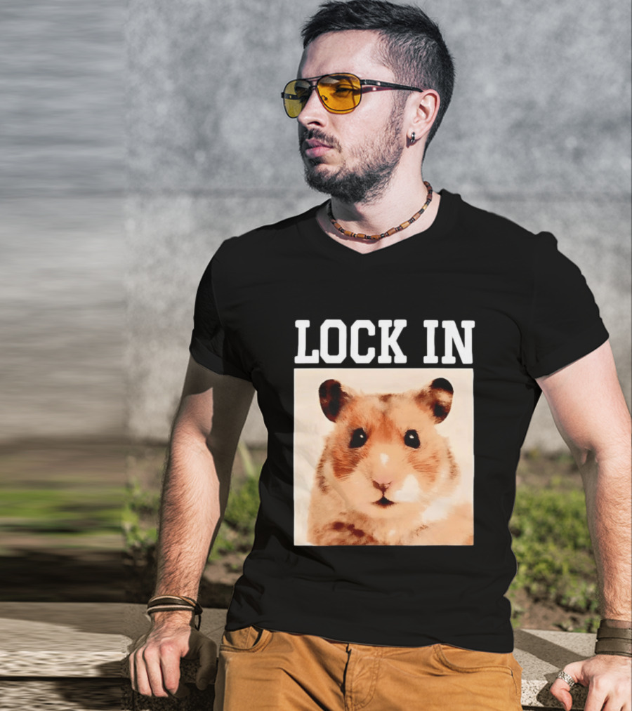 LOCK IN Hamster Cute Adorable Pet Animal T-Shirt
