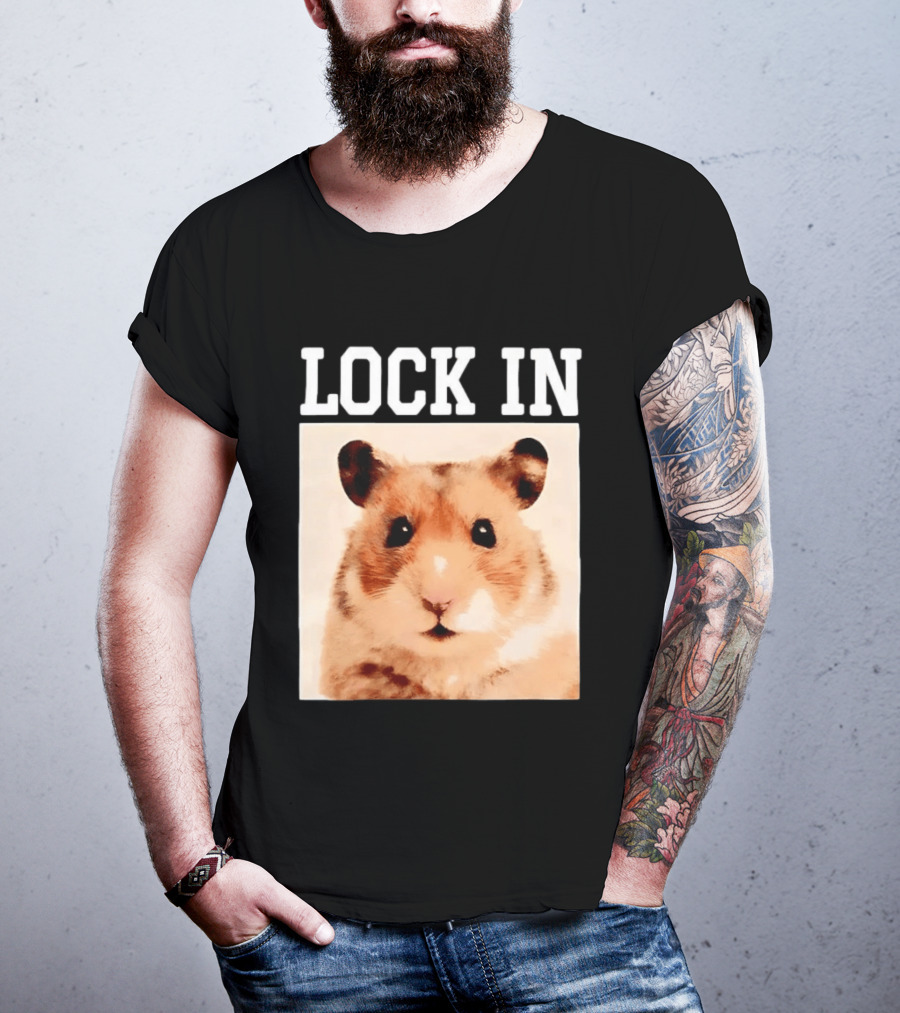 LOCK IN Hamster Cute Adorable Pet Animal T-Shirt
