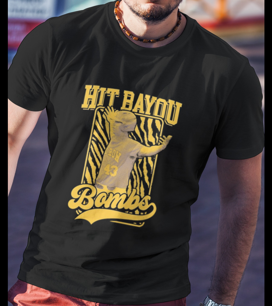 LSU Baseball Hit Bayou Bombs 43 Player T-Shirt