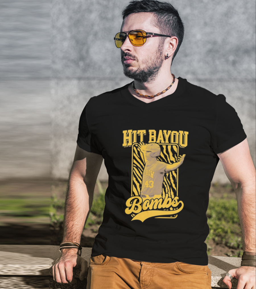 LSU Baseball Hit Bayou Bombs 43 Player T-Shirt
