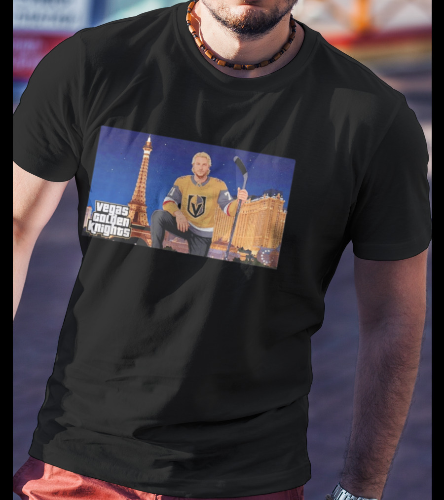 Vegas Golden Knights William Karlsson Hockey Vegas Skyline T-Shirt
