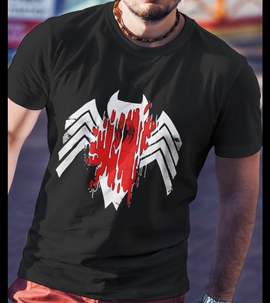 Venom Symbiote Red Dripping Spider T-Shirt
