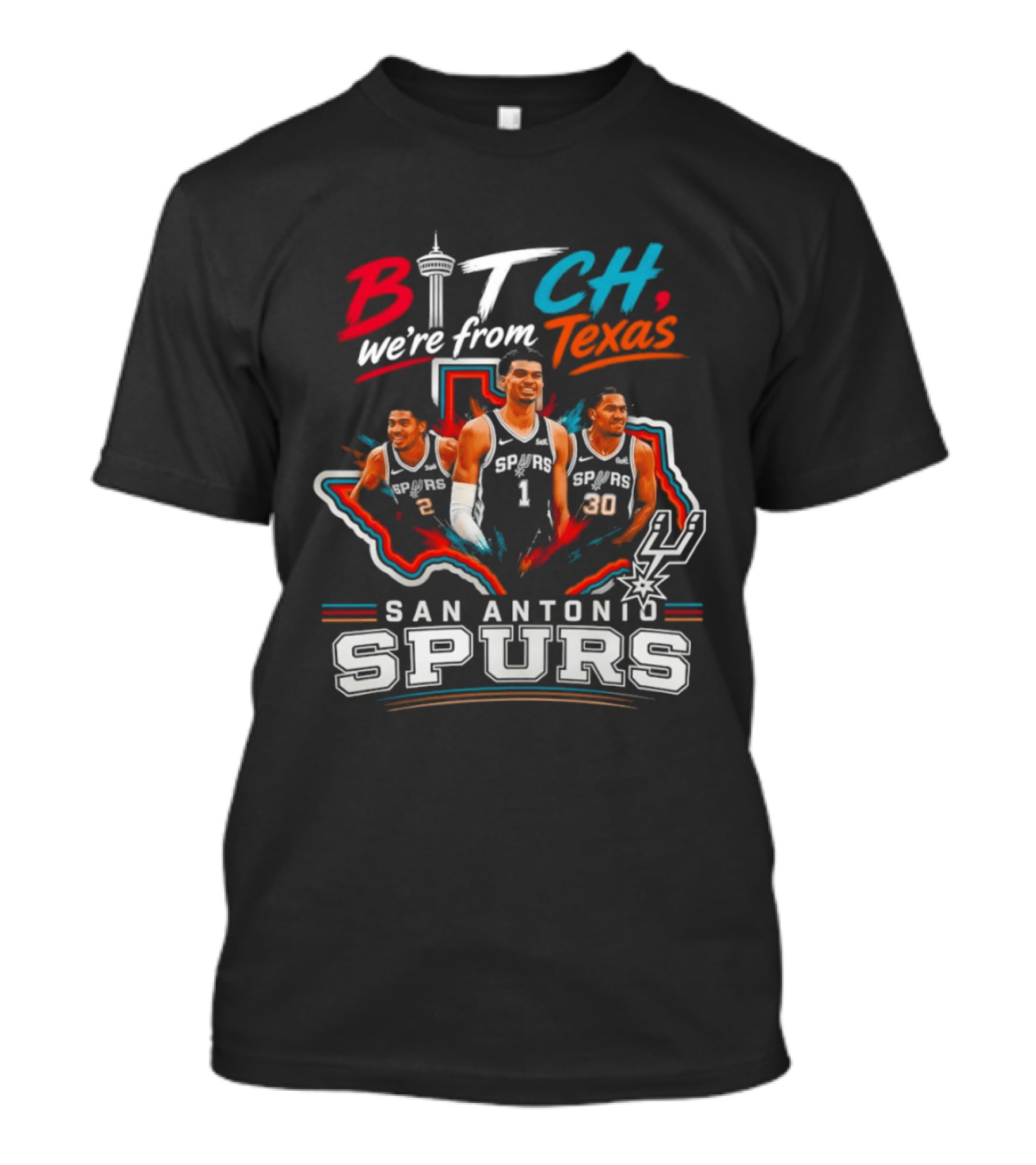 Victor Wembanyama San Antonio Spurs We're From Texas NBA Basketball 2026 T-Shirt