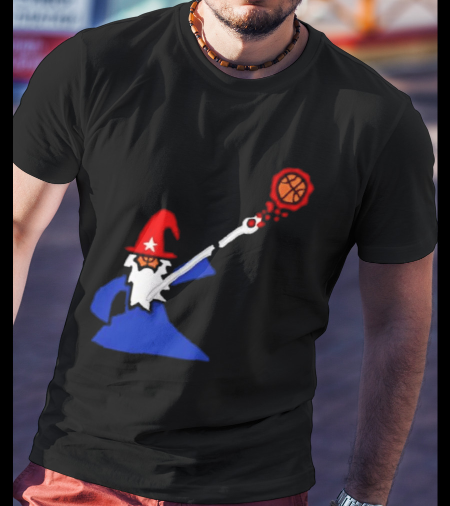 Washington Wizards NBA Basketball Player Wizard Hat Star Basketball T-Shirt