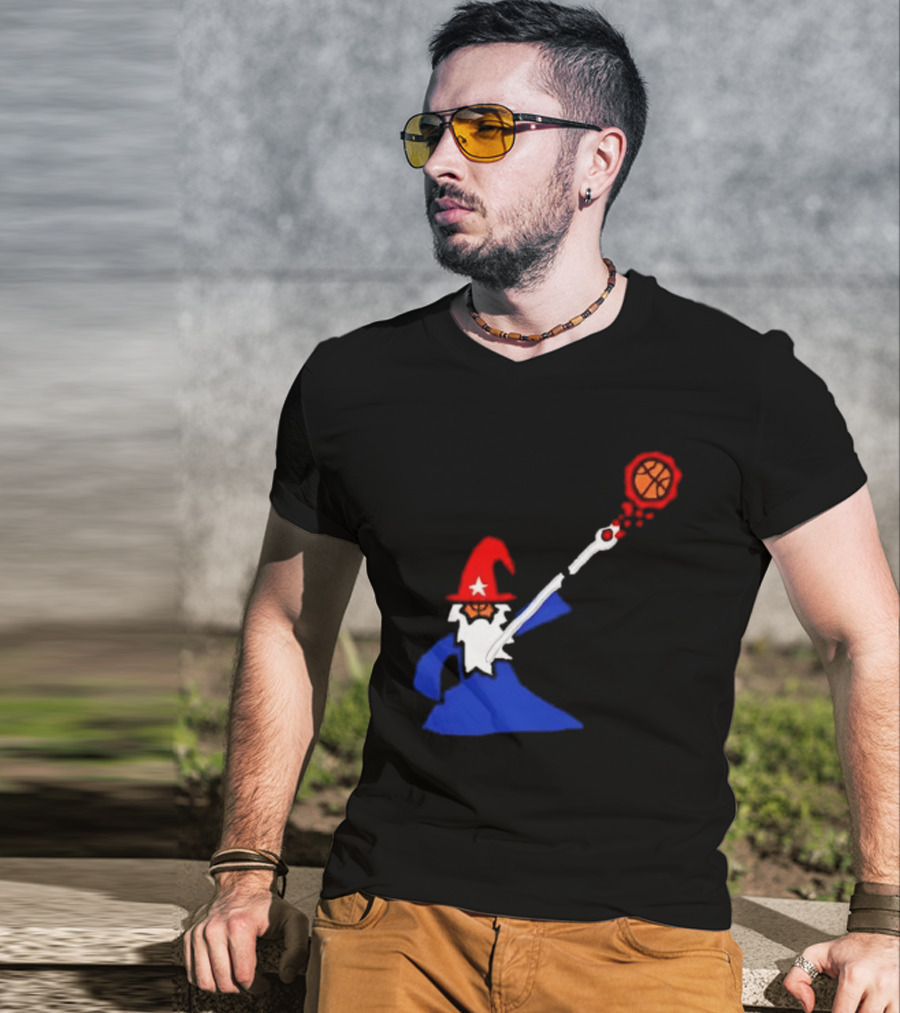 Washington Wizards NBA Basketball Player Wizard Hat Star Basketball T-Shirt