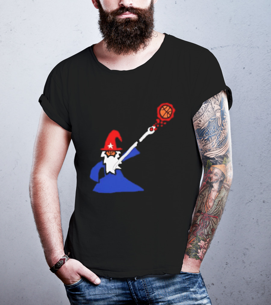 Washington Wizards NBA Basketball Player Wizard Hat Star Basketball T-Shirt