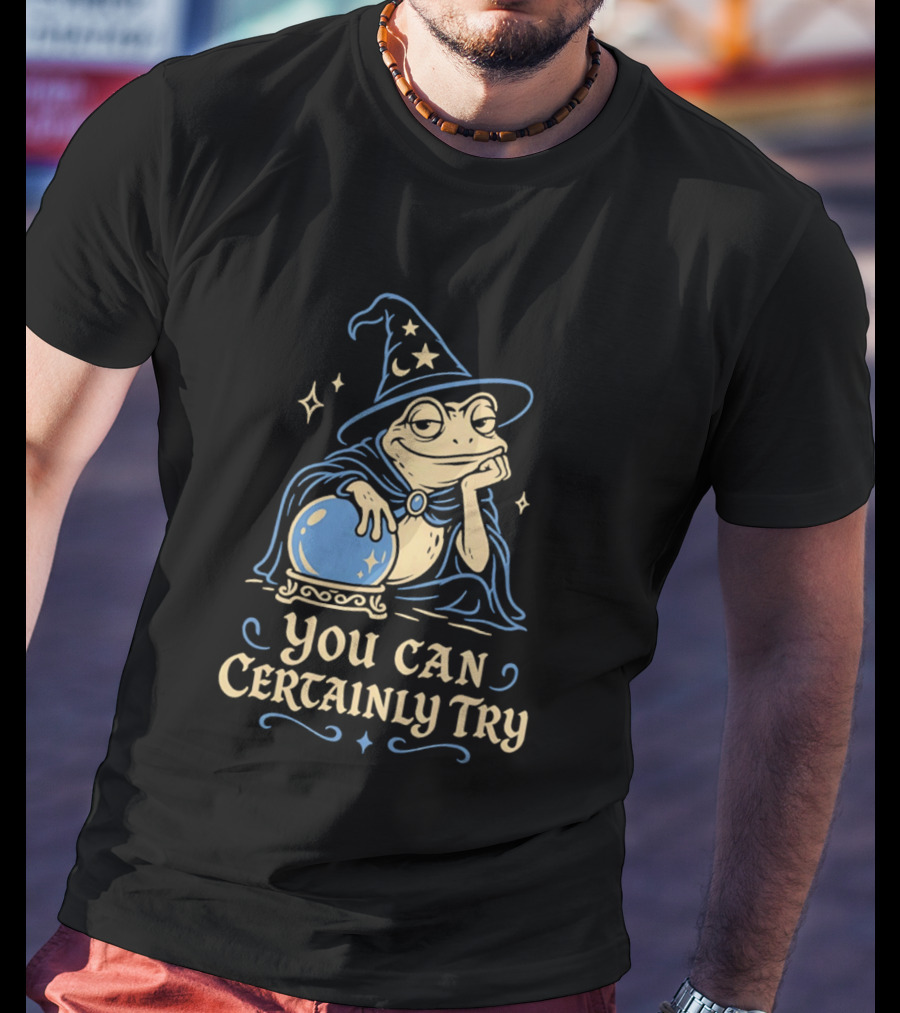 You Can Certainly Try Frog Wizard Crystal Ball Magic T-Shirt