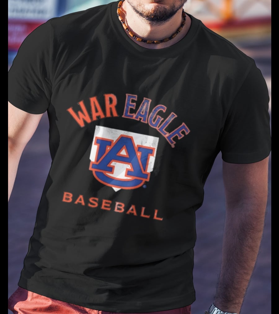 War Eagle Auburn Baseball Home Plate T-Shirt
