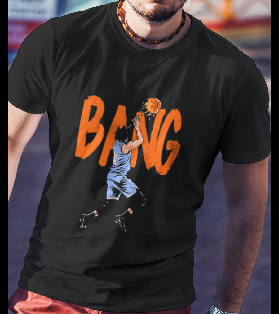 Jalen Brunson New York Knicks Bang Bang Basketball Action T-Shirt
