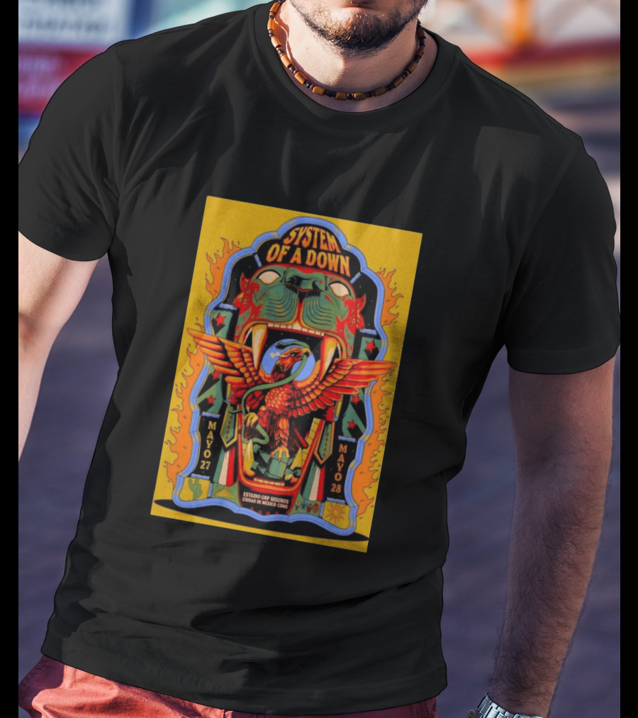 System Of A Down Mexico City Estadio GNP Seguros May 27 28 2026 T-Shirt