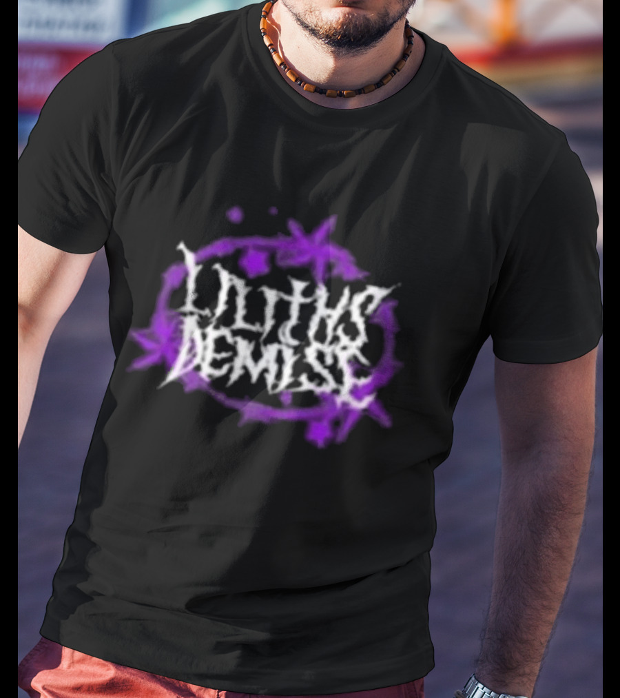 Lilith Demise Scream Like A Girl Purple Starburst T-Shirt