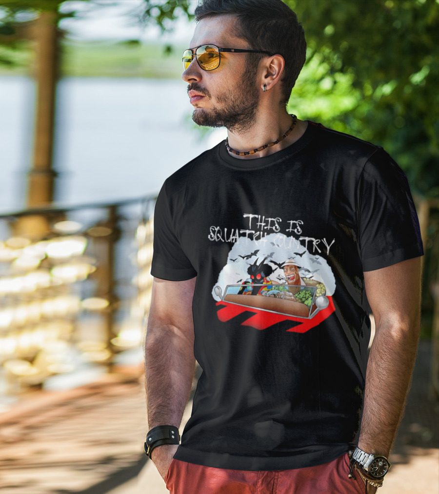 This Is Squatch Country Cryptid Chronicles With Mothman And Sasquatch T-Shirt