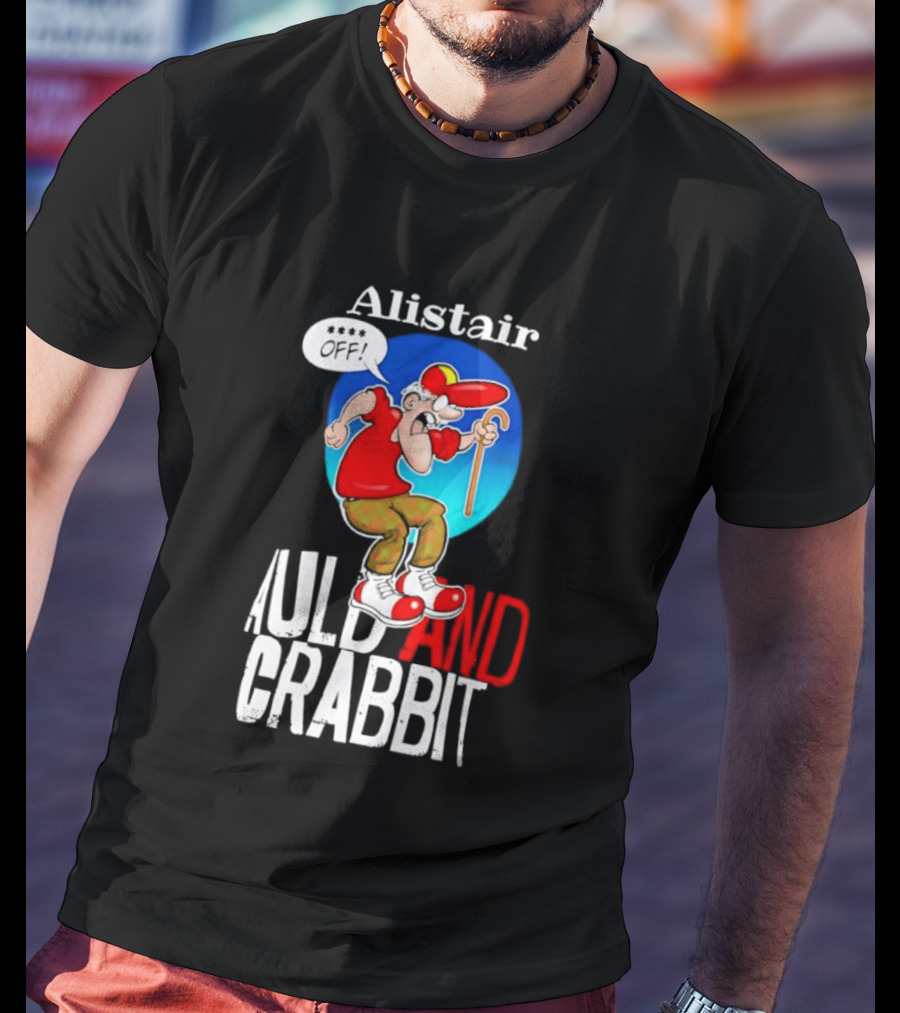 Alistair Auld And Crabbit Red Hat Cartoon Character With Cane T-Shirt