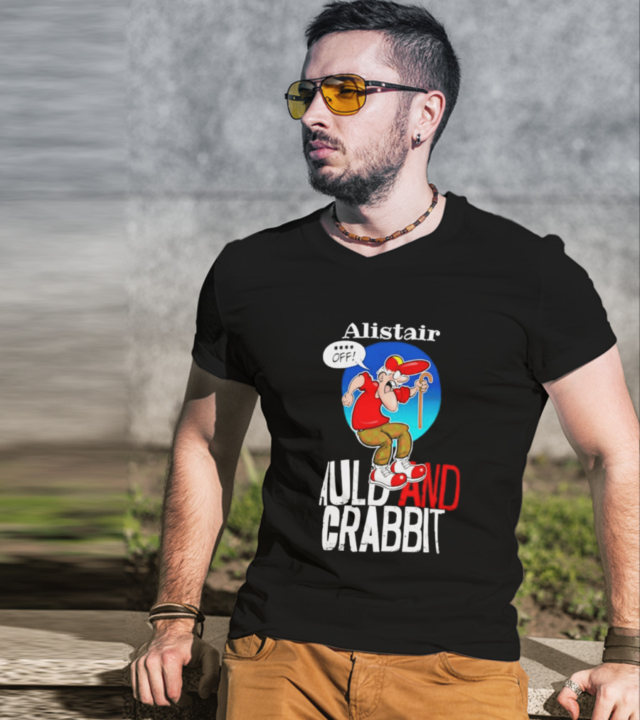 Alistair Auld And Crabbit Red Hat Cartoon Character With Cane T-Shirt