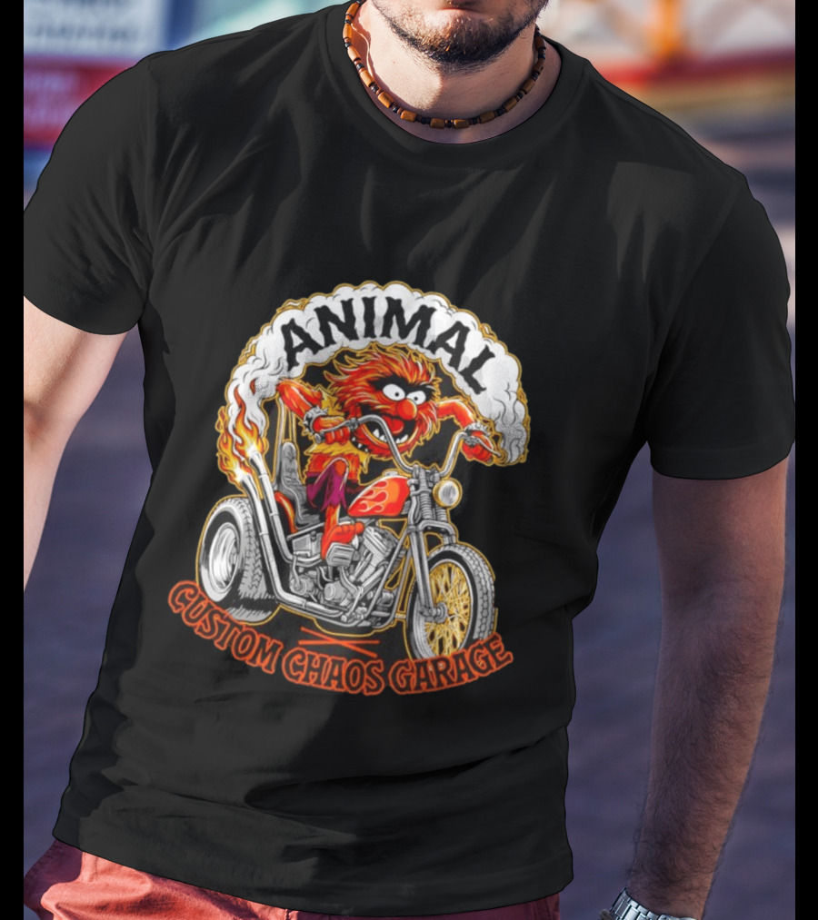 Animal Custom Chaos Garage Bikers Muppe T-Shirt