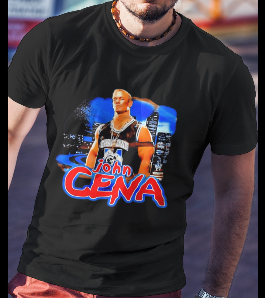 Chain Gang John Cena WWE Skyline City Scene T-Shirt