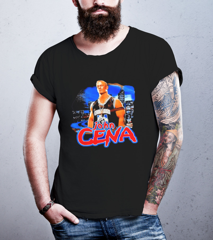 Chain Gang John Cena WWE Skyline City Scene T-Shirt