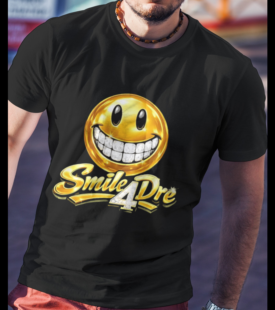 Gold Diamond Grillz Smiley Face Smile4Dre T-Shirt