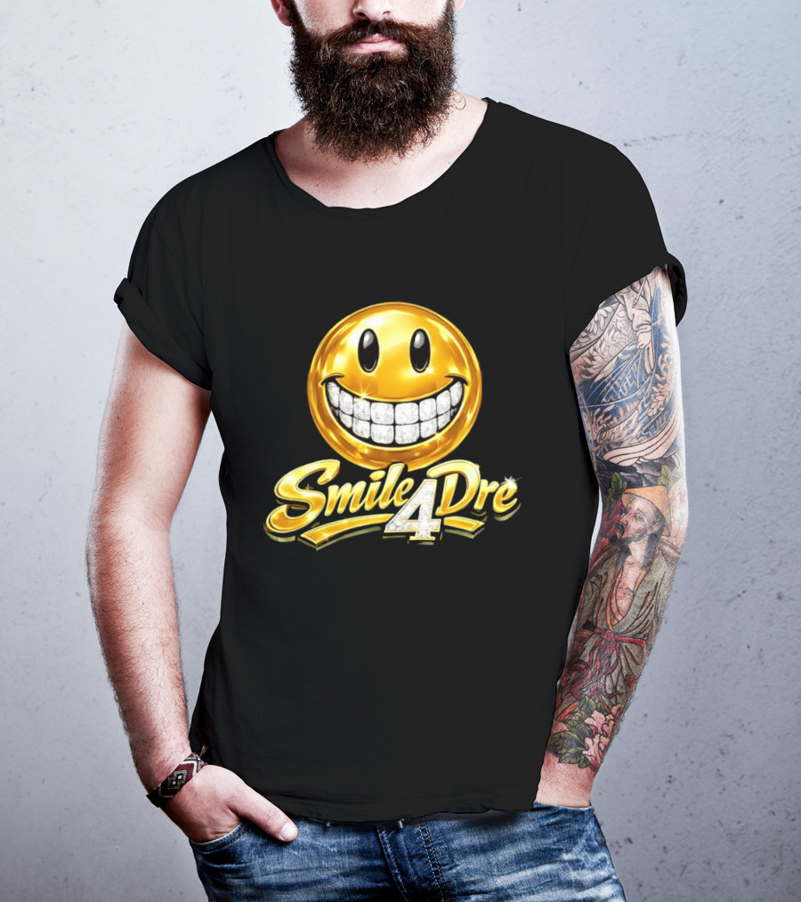 Gold Diamond Grillz Smiley Face Smile4Dre T-Shirt