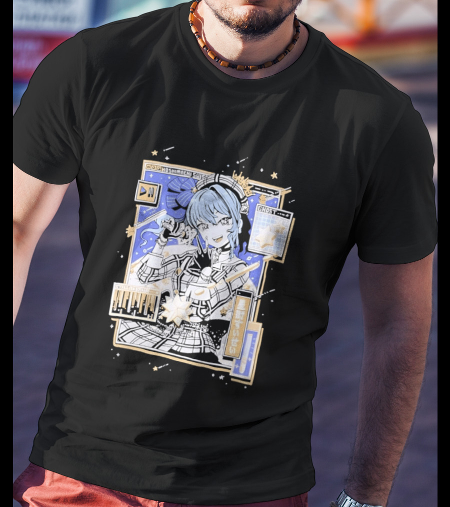 Hoshimachi Suisei GHOST Stellarstill VTuber Idol Celestial Starry Night Aesthetic T-Shirt