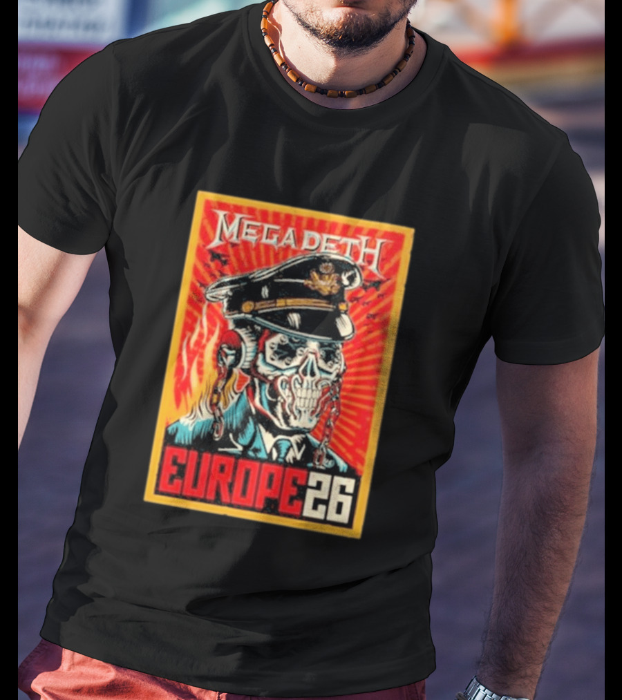 Megadeth Europe 26 Commander Vic Tour T-Shirt