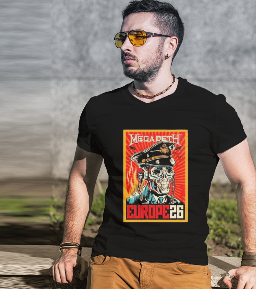 Megadeth Europe 26 Commander Vic Tour T-Shirt