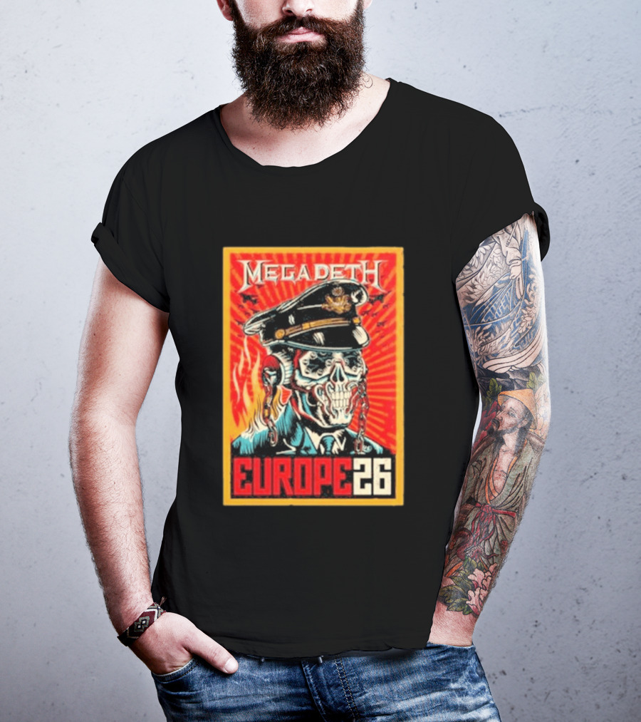 Megadeth Europe 26 Commander Vic Tour T-Shirt