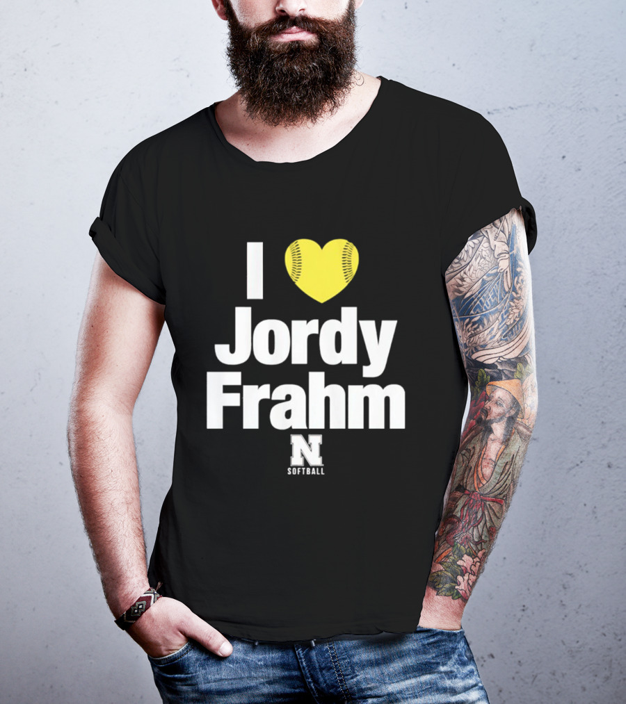I Heart Jordy Frahm Nebraska Cornhuskers Softball T-Shirt