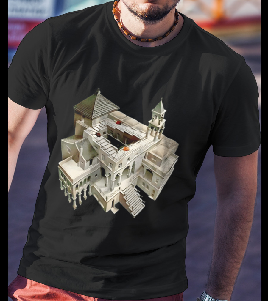 Escher Impossible Building Optical Illusion Architecture T-Shirt