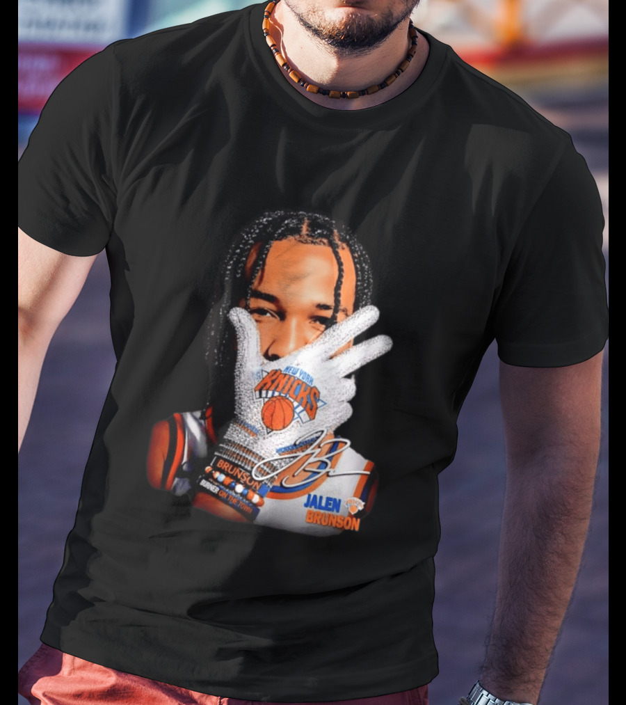 New York Knicks Jalen Brunson Iceman Burner Signature Basketball Player T-Shirt