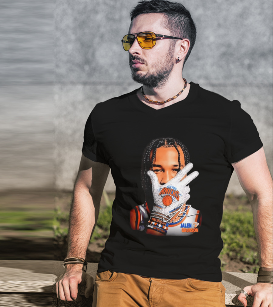 New York Knicks Jalen Brunson Iceman Burner Signature Basketball Player T-Shirt
